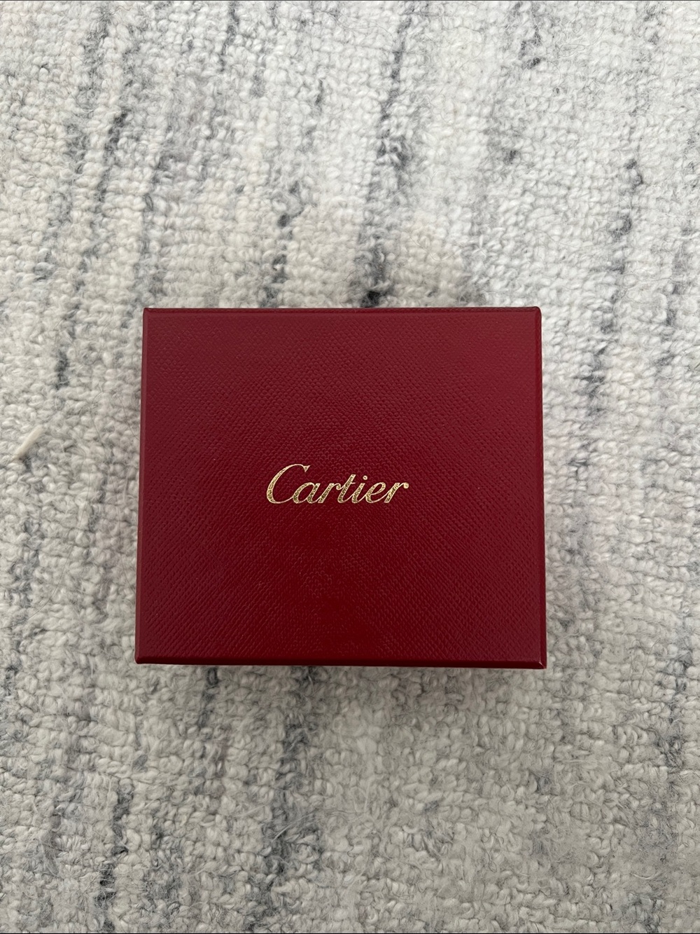 Cartier Burgundy Box with Gold Logo